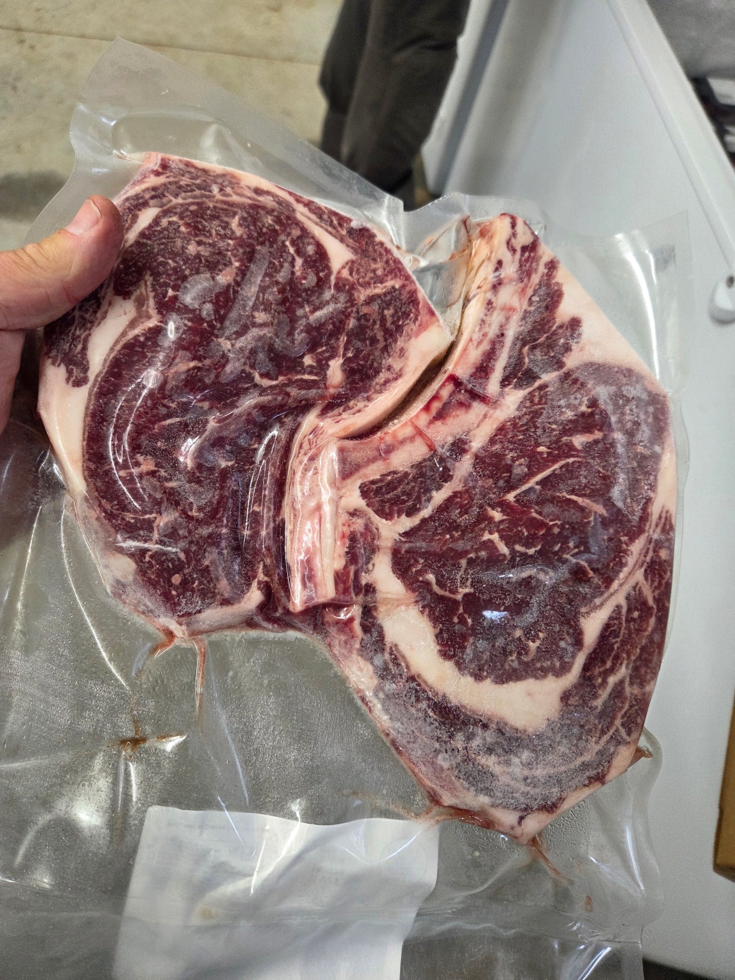 Diamond R Cattle Ribeye Steak, grass fed grain finished beef, Independence Kansas